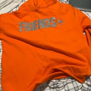 Vlone orange hoodie worn once